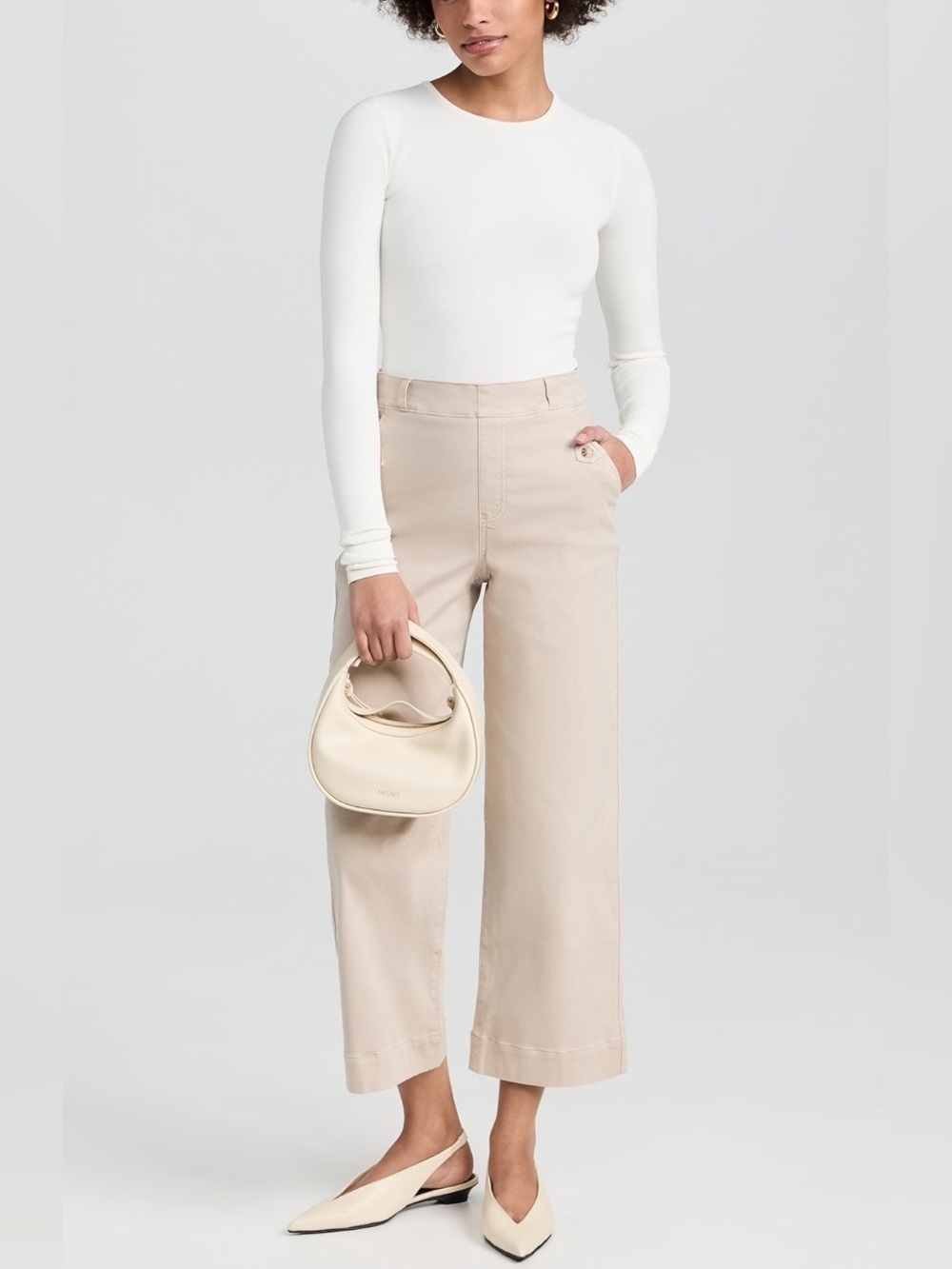 SPANX Stretch Twill Wide Leg Pants Size Small